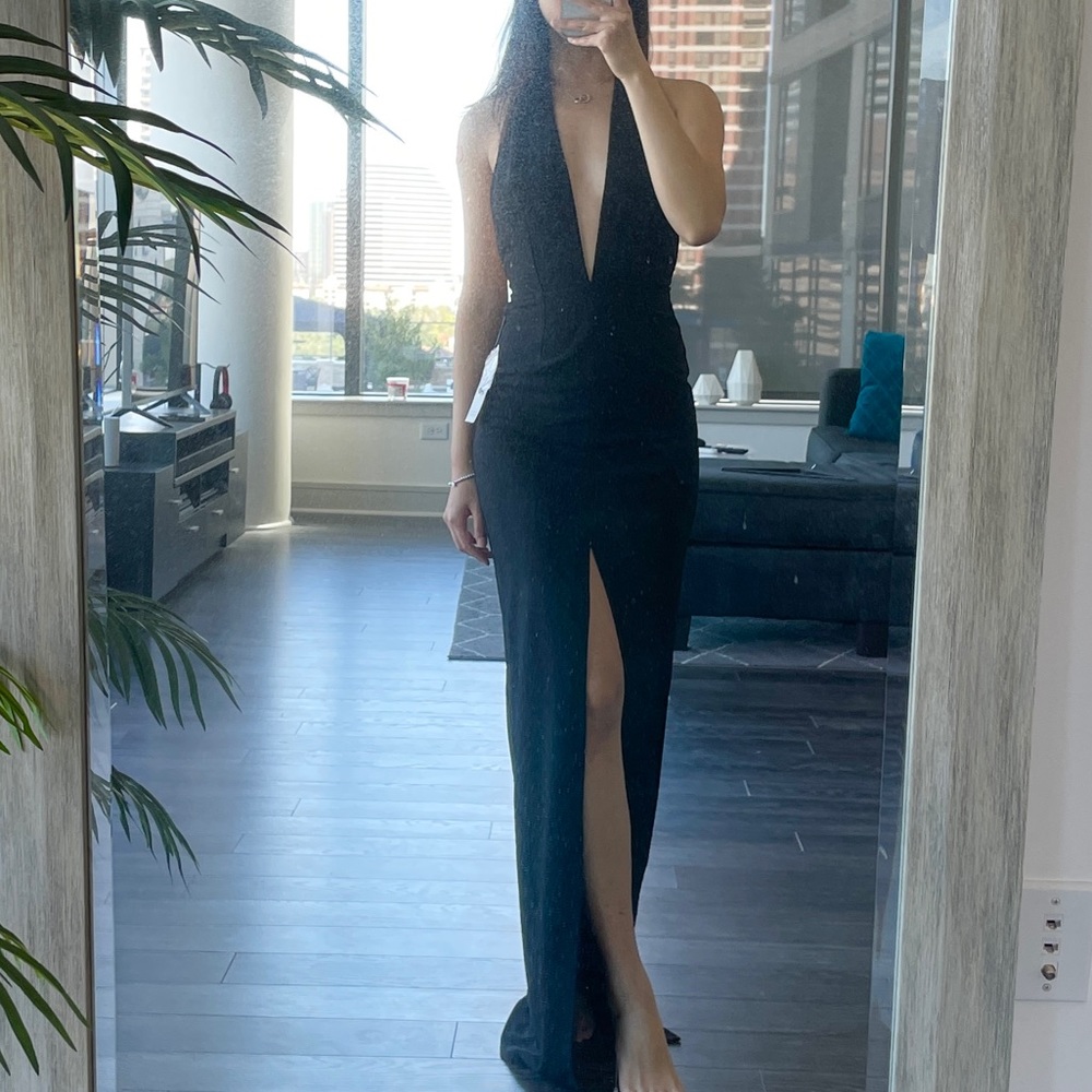 Revolve Tobi XS 0 Black halter dress
